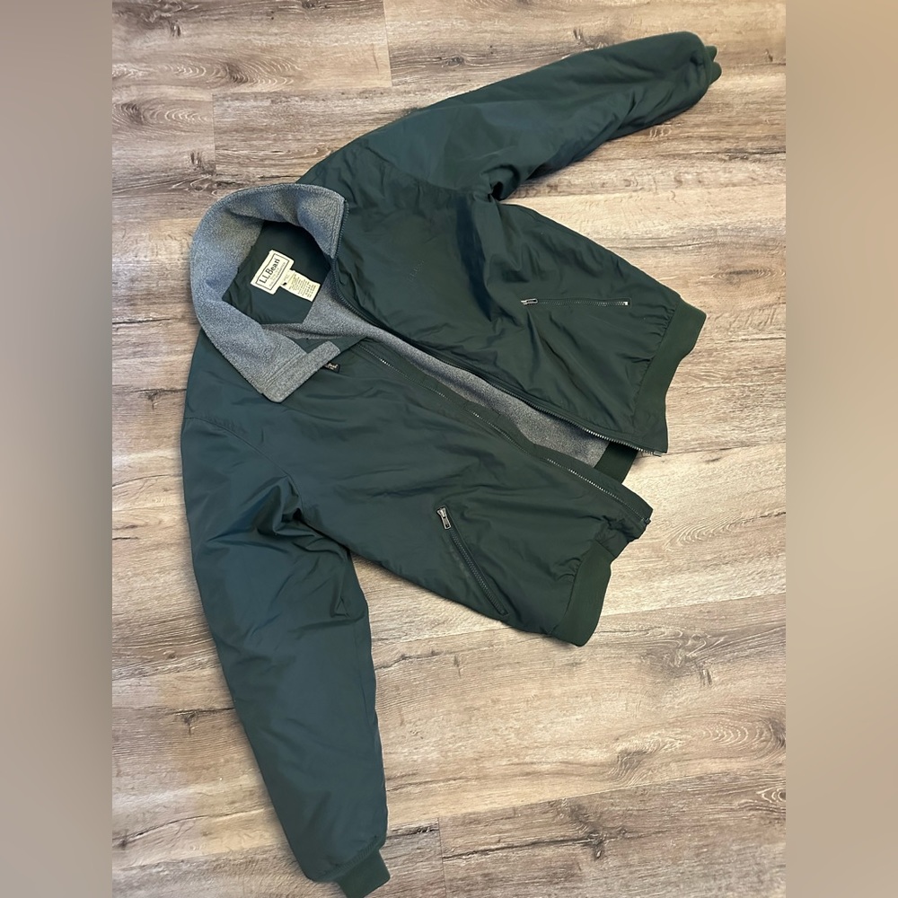 VINTAGE | 90s LL Bean Insulated Bomber Jacket with Fleece Lining